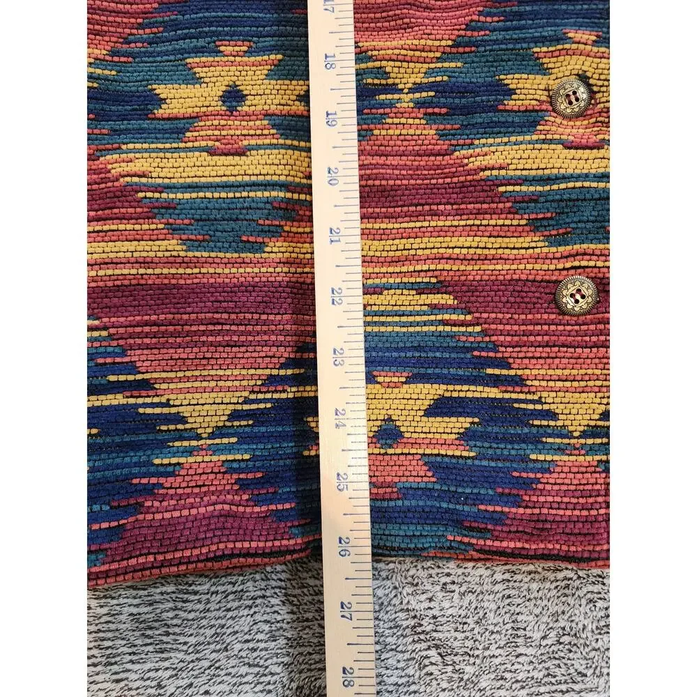 ALFRED DUNNER Women's Size 16 Colorful Western Aztec Print Button‎ Up Jacket